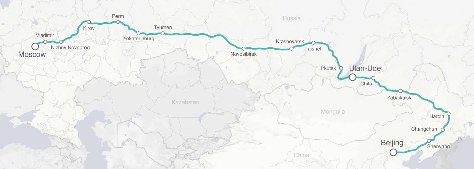 Moscow-Vladivostok route